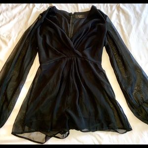 AX Paris Revolve Black Dressy Romper